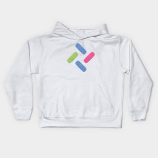 Pink, green and blue bandages Kids Hoodie